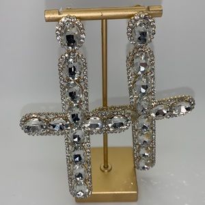 Cross Statement Earrings